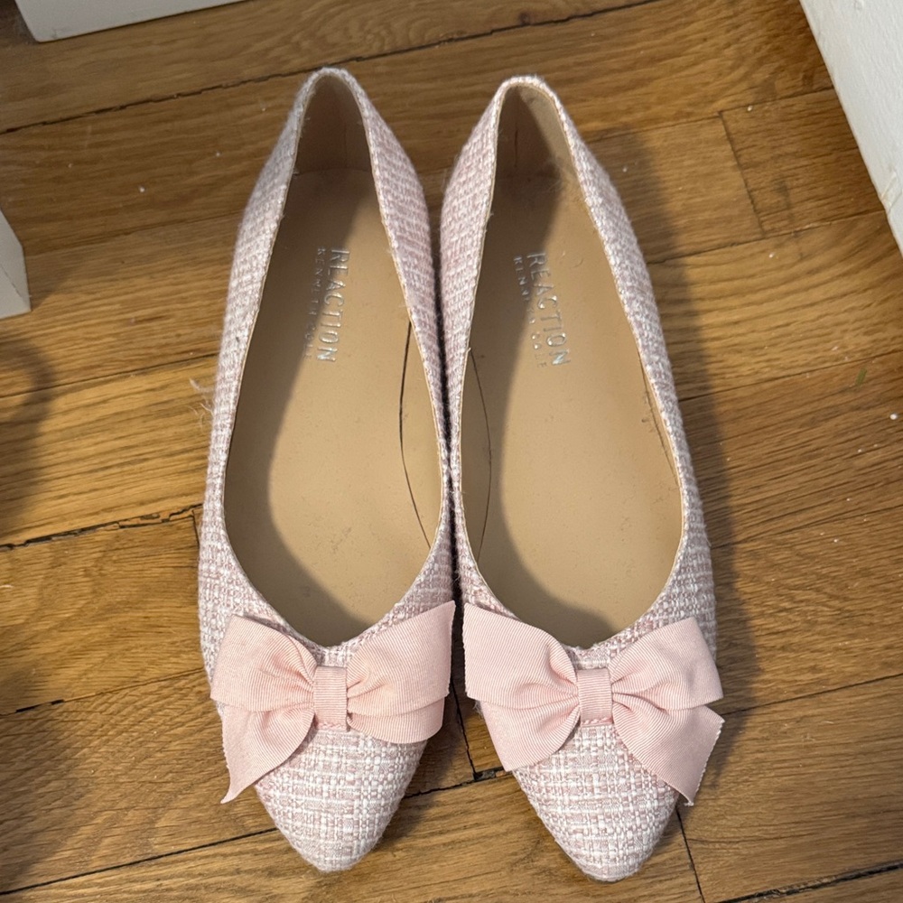 Kenneth Cole Pink Bow Flats
